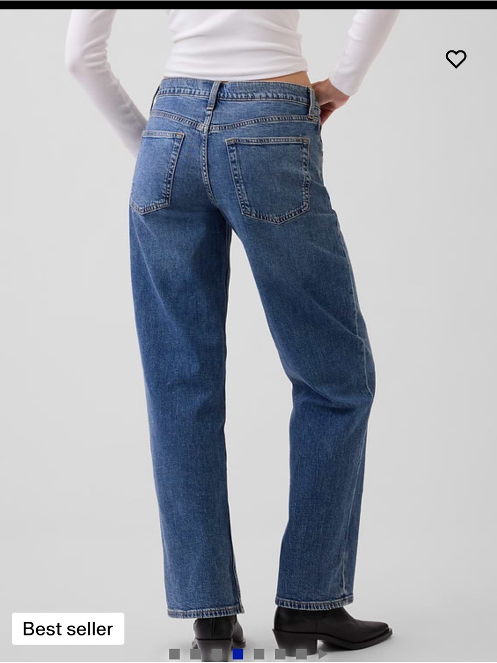 GAP Low Rise 90s Loose Jeans Medium Indigo Size 28 / 6 NWT - Picture 2 of 7